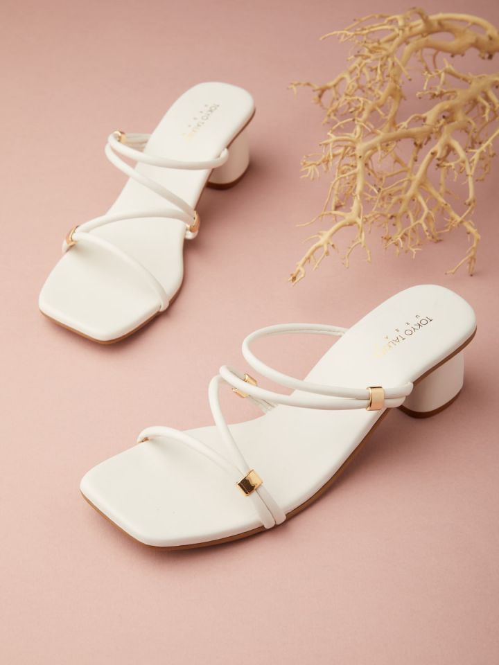 White best sale block sandals
