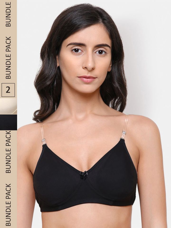 Buy College Girl Black & Nude Coloured Pack Of 2 Bra - Bra for Women  20970334