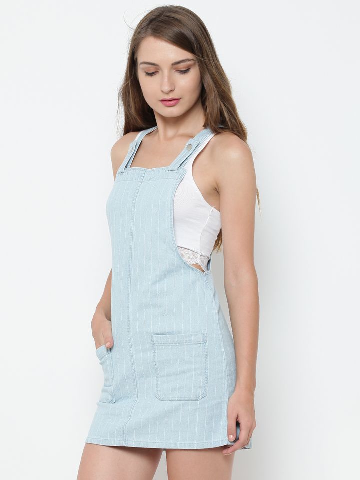 denim dresses for womens myntra