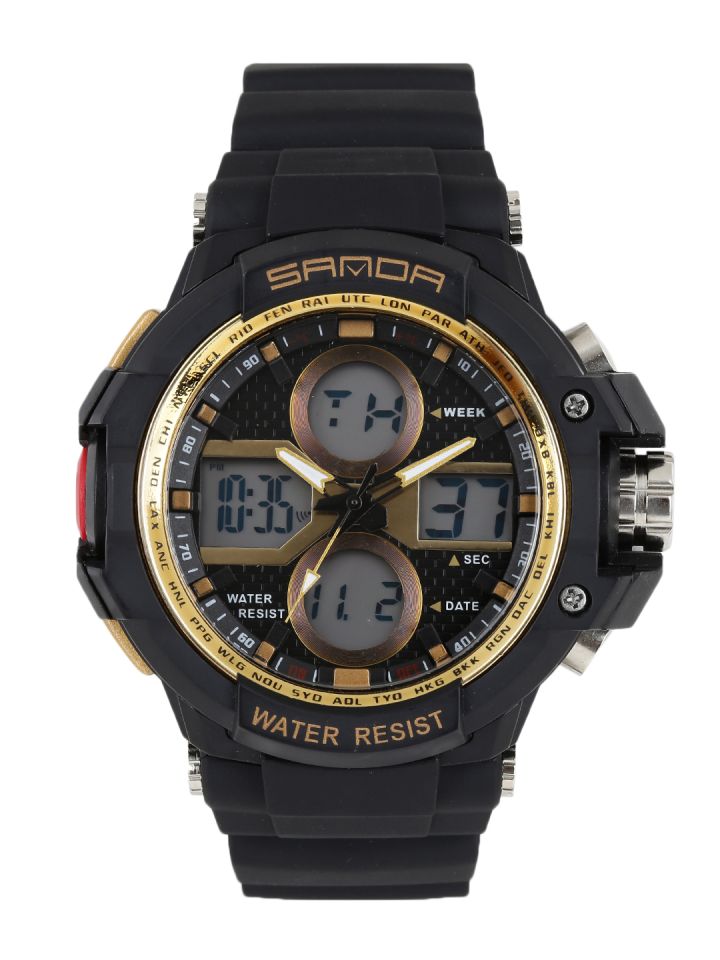 Buy SANDA Men Black Multifunction Analogue Digital Watch