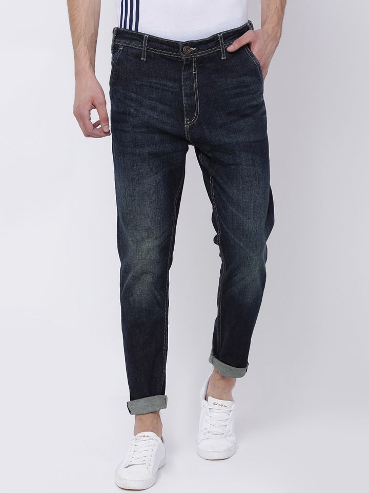 LOCOMOTIVE Men Blue Tapered Fit Mid Rise Clean Look Stretchable Jeans