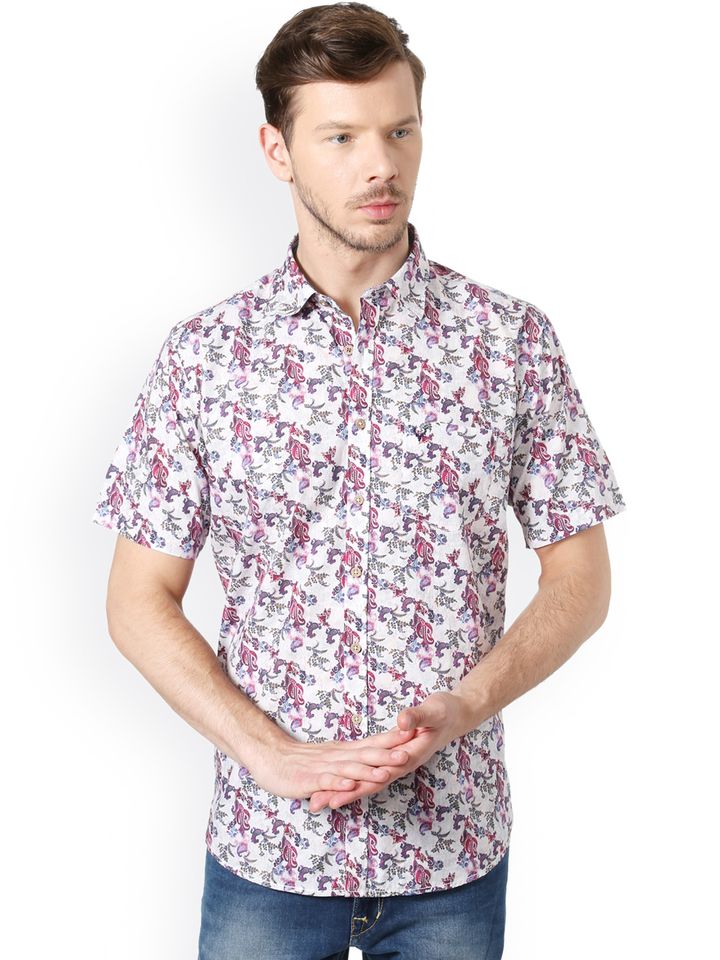 Buy Allen Solly Men White Slim Fit 