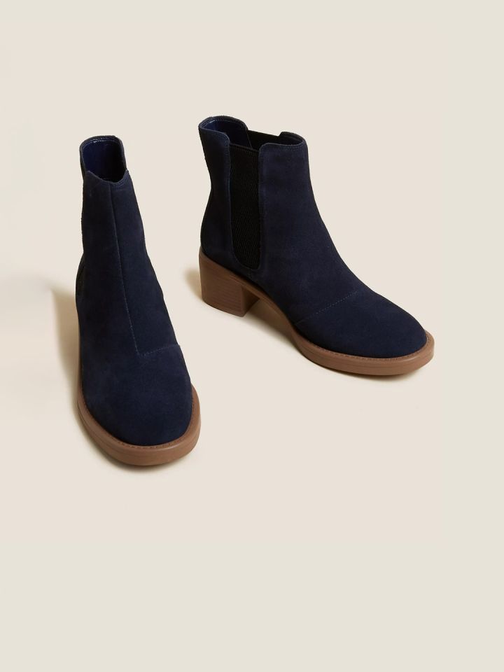 Marks and spencer store blue suede boots
