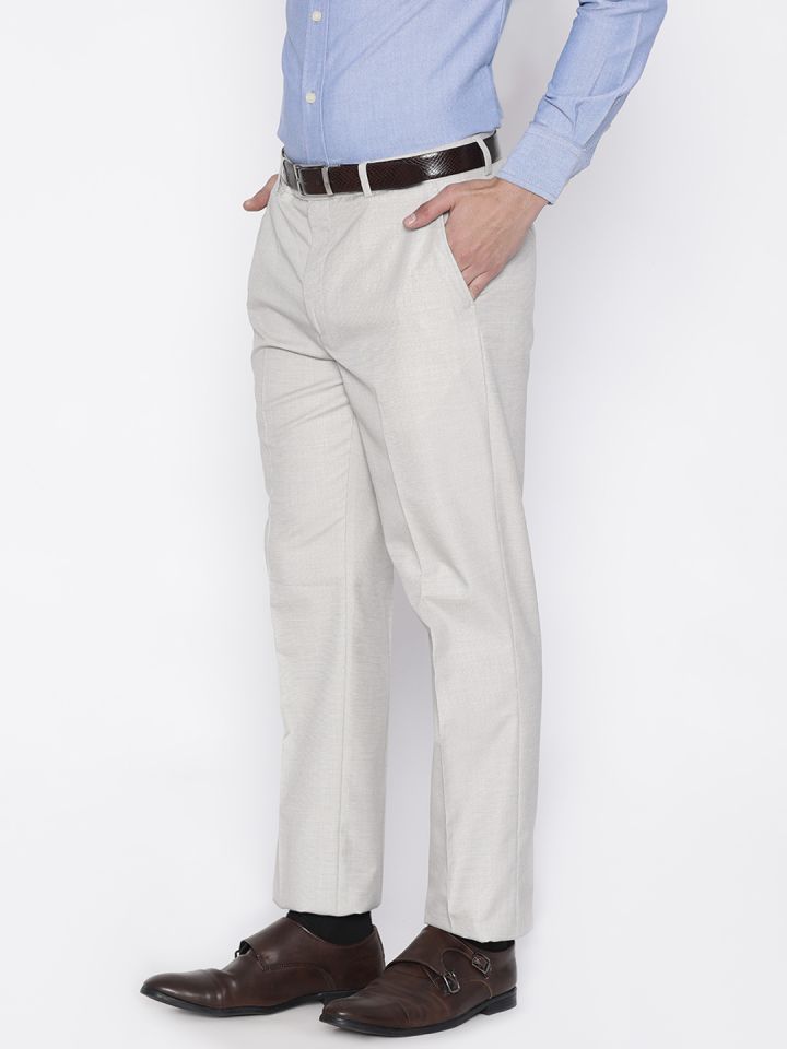 Buy Park Avenue Black Super Slim Fit Flat Front Trousers for Mens Online   Tata CLiQ