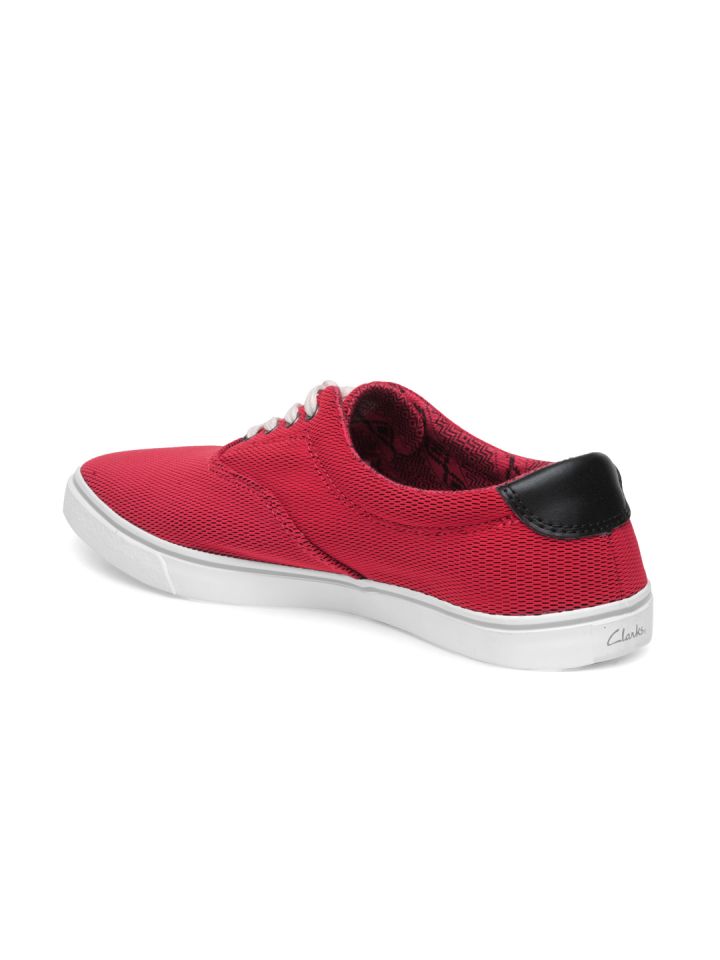 Clarks sneakers mens 2025 red