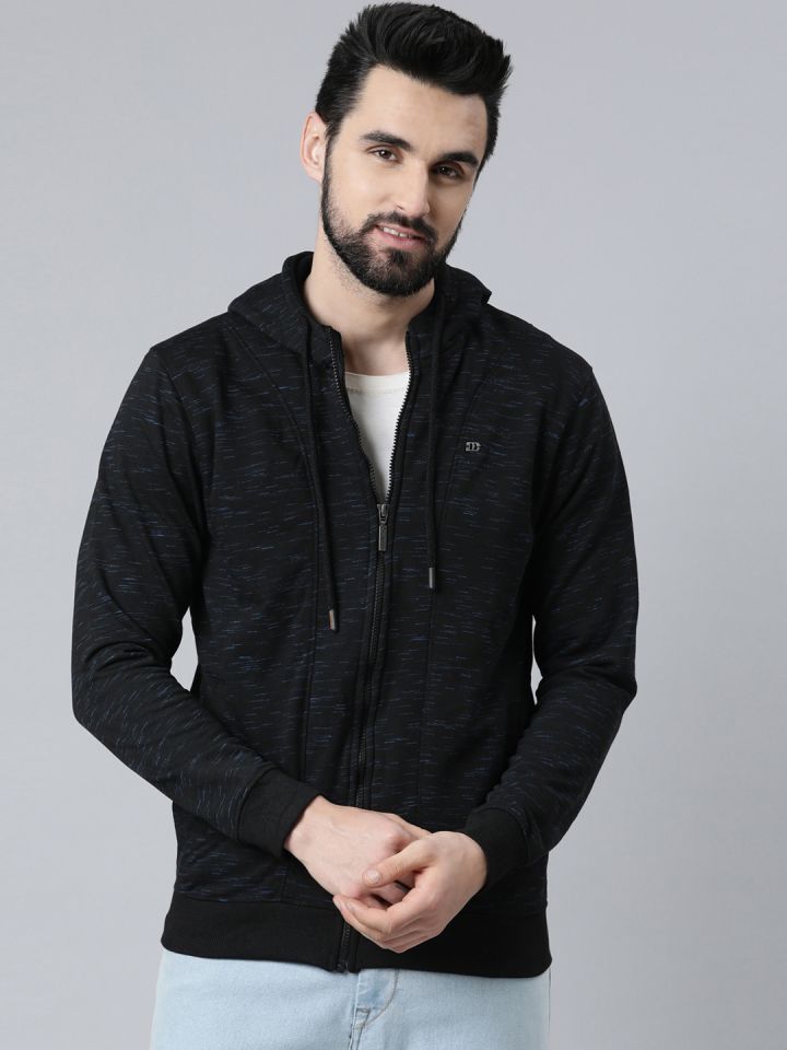 DIXCY SCOTT MAXIMUS Men Black Fleece Lightweight Sporty Jacket