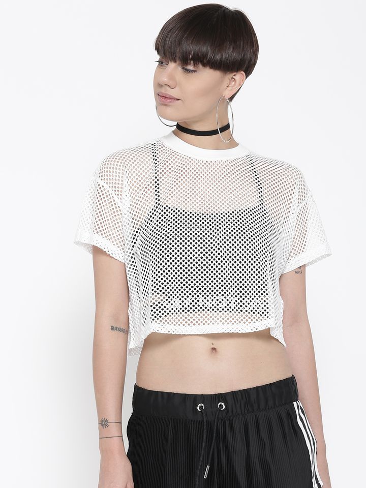 Forever 21 white mesh top Clearance