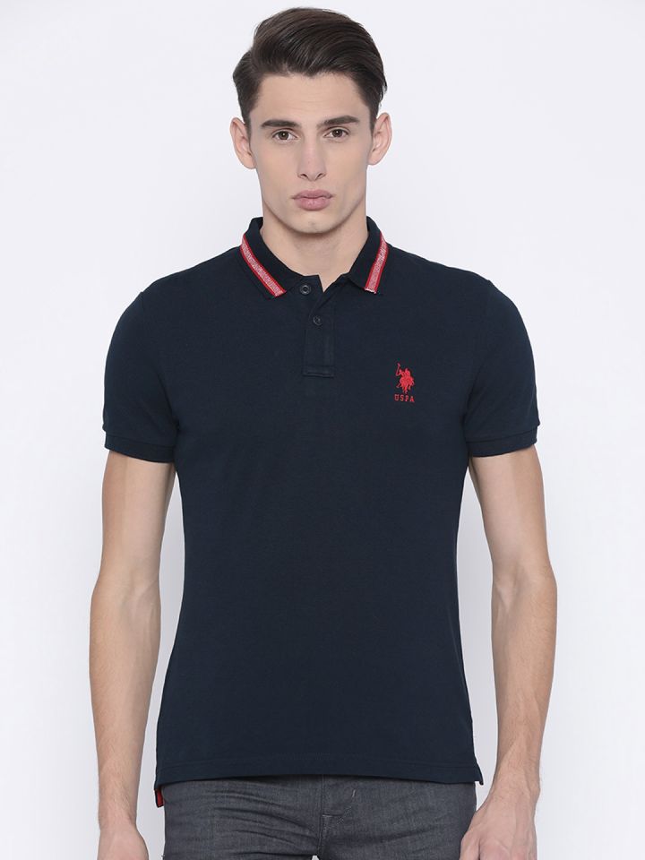 us polo navy blue shirt