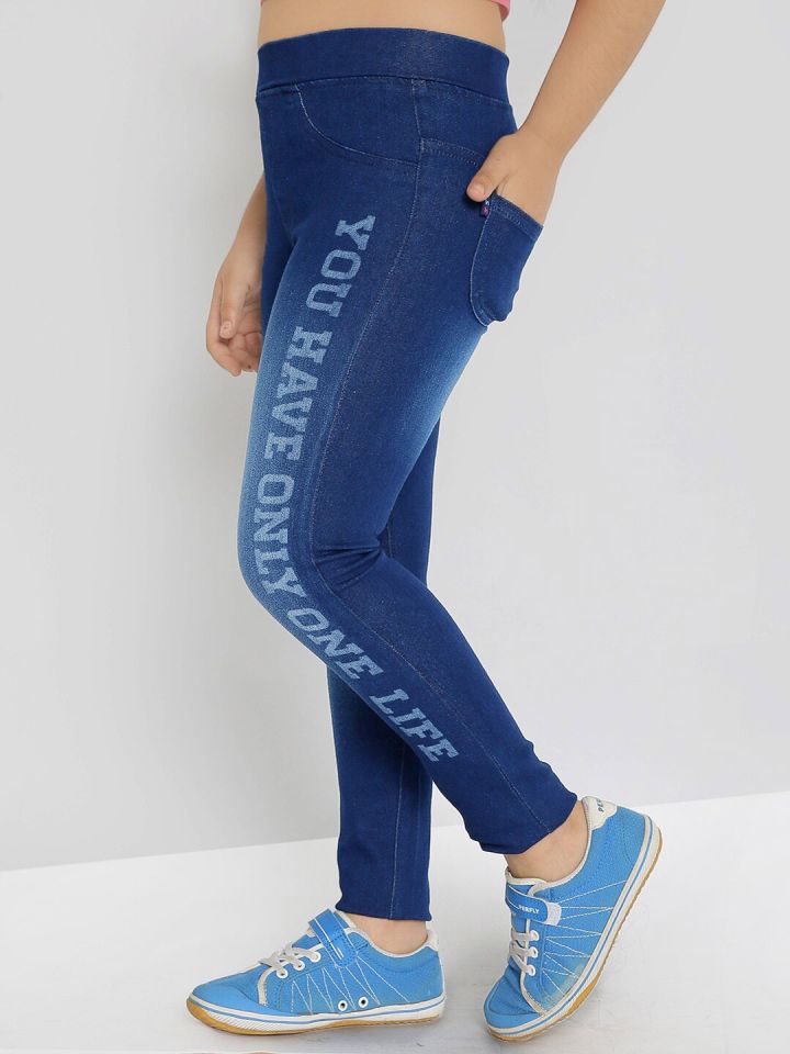 Printed jeggings myntra cheap