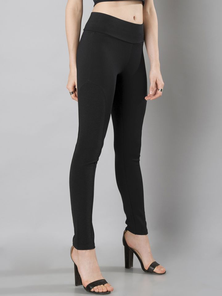 Black jeggings sale myntra