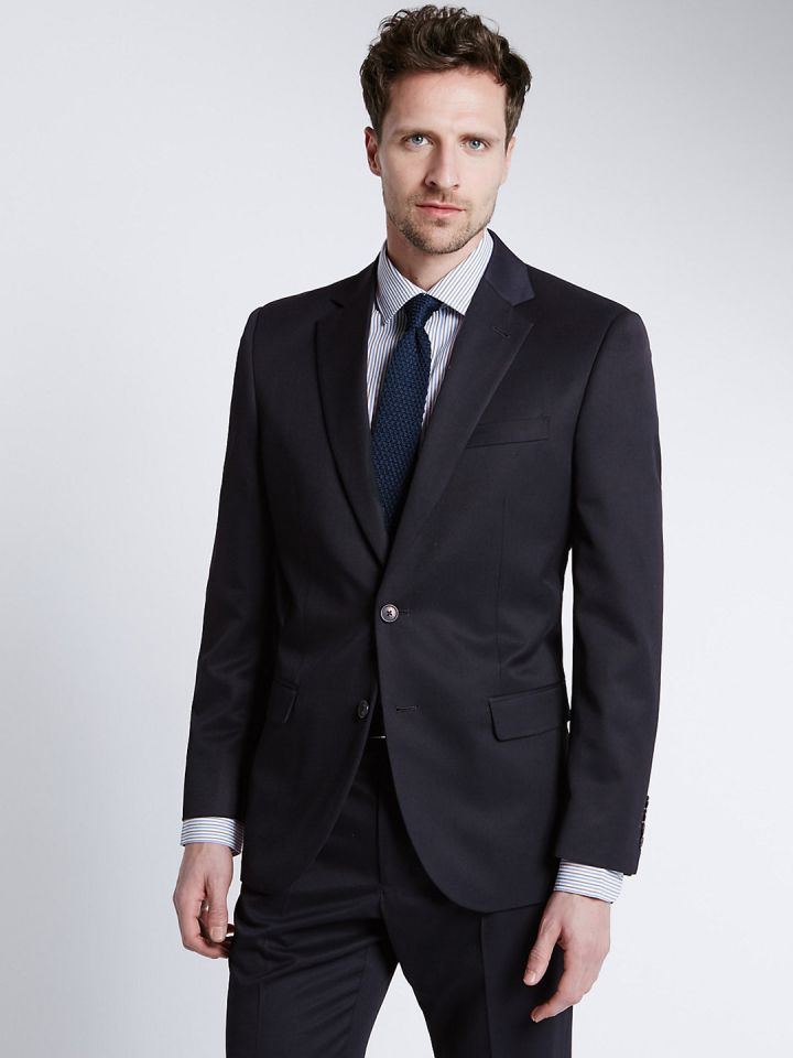 Buy Marks Spencer Navy Single Breasted Blazer Blazers for Men
