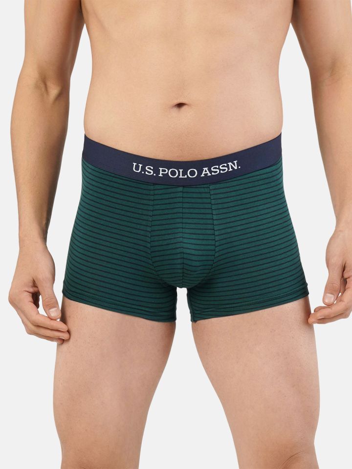 Buy U.S. Polo Assn. Men Pack Of 2 Striped Cotton Trunks ET005 GD0