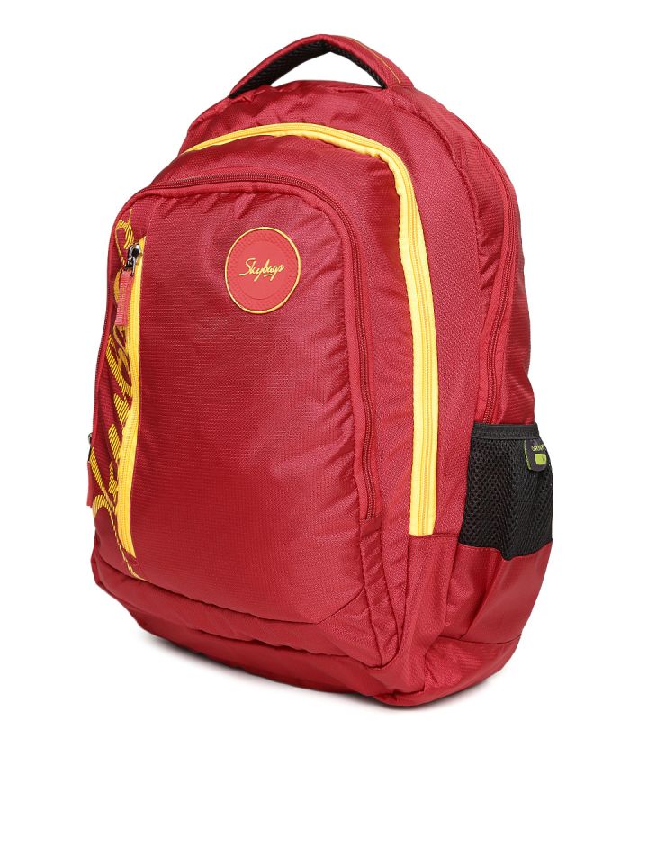 Buy Skybags Unisex Red Textured Laptop Backpack Backpacks for
