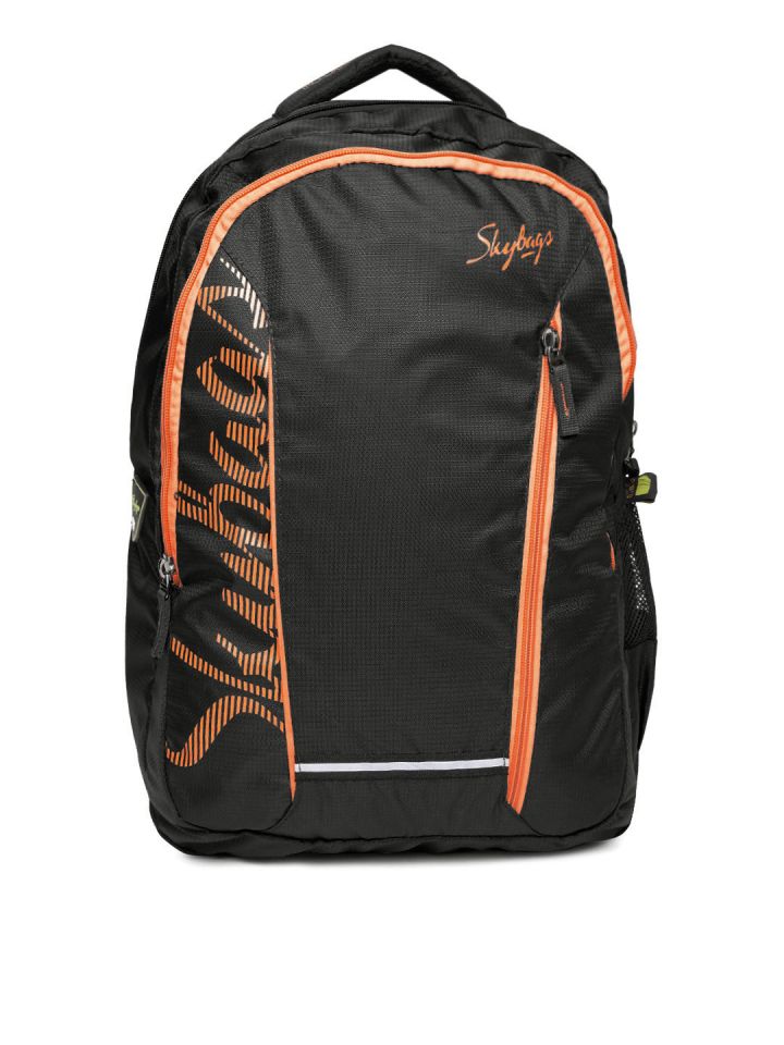 Buy Skybags Unisex Black Brand Logo Print Backpack Backpacks for