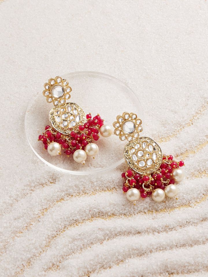 Zaveri pearls top earrings myntra