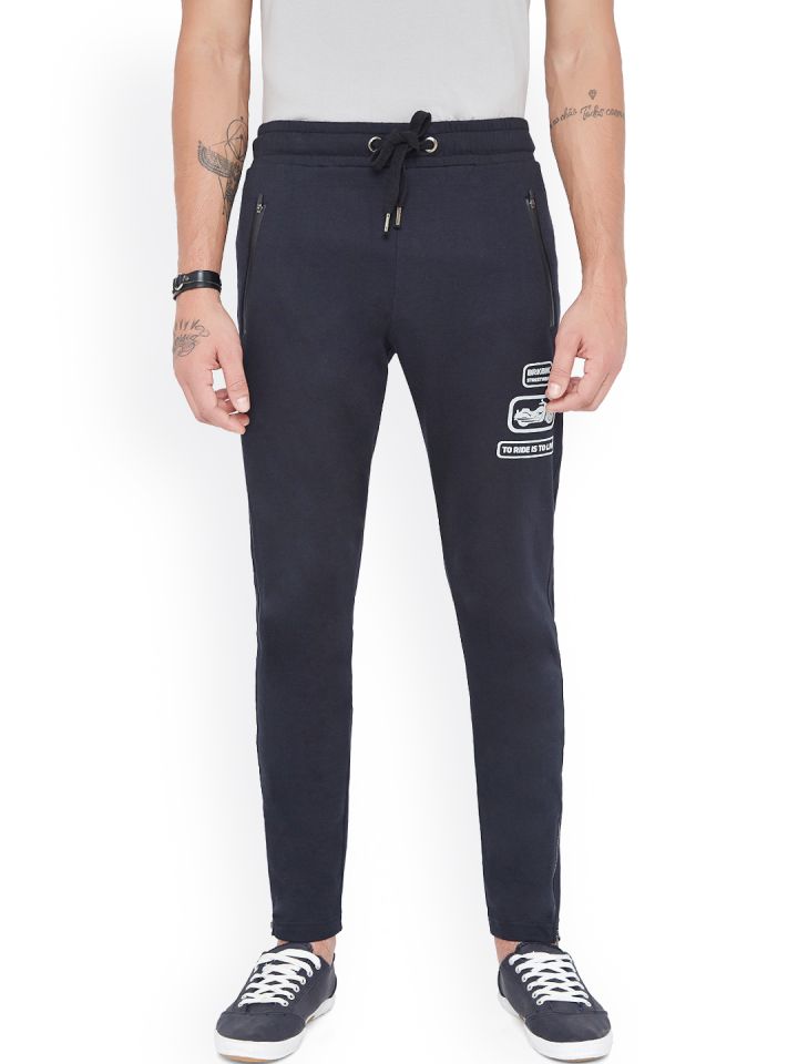 mens smart black joggers