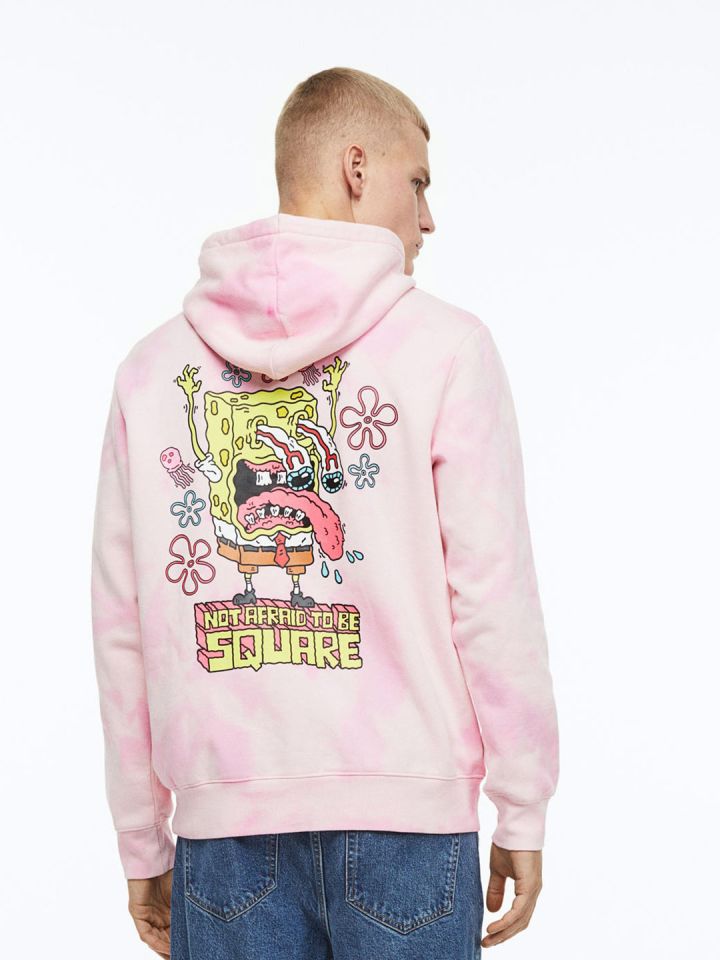Buy H M Men SpongeBob Printed Regular Fit Hoodie Sweatshirts