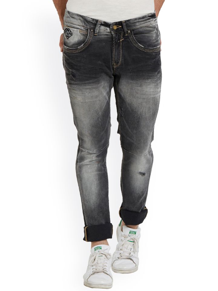 Spykar grey discount skinny fit jeans