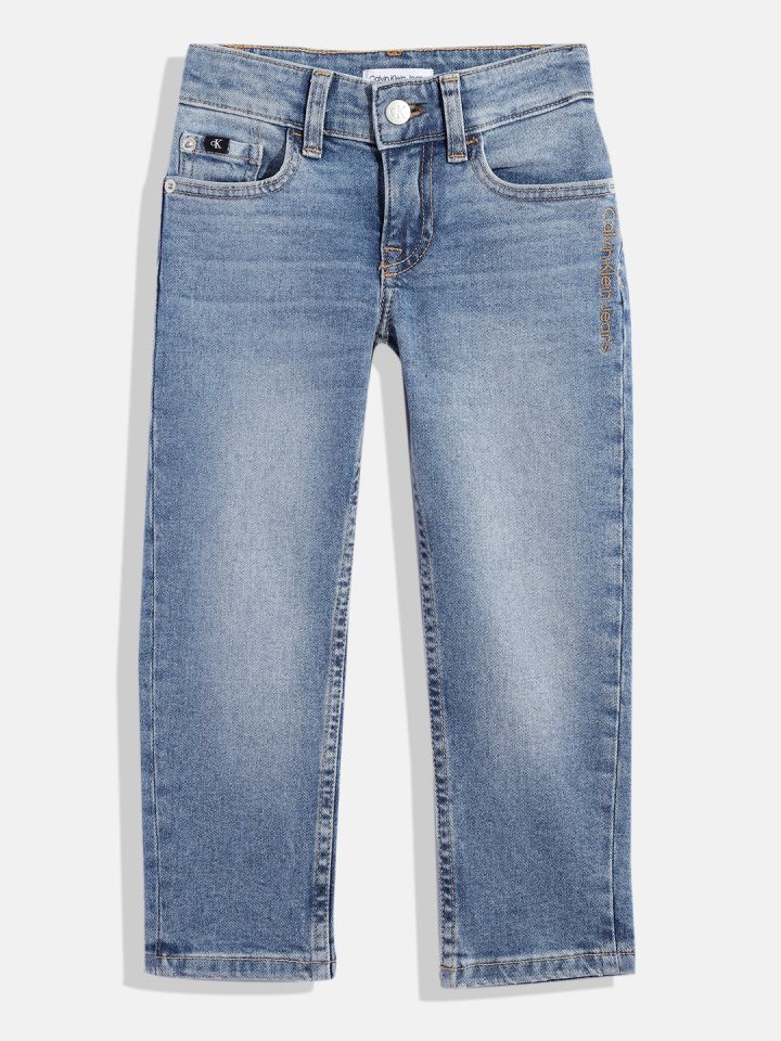 Buy Calvin Klein Jeans Boys Clean Regular Straight Fit Mid Rise