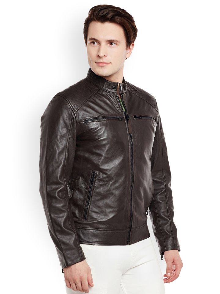Teakwood leather jackets new arrivals myntra