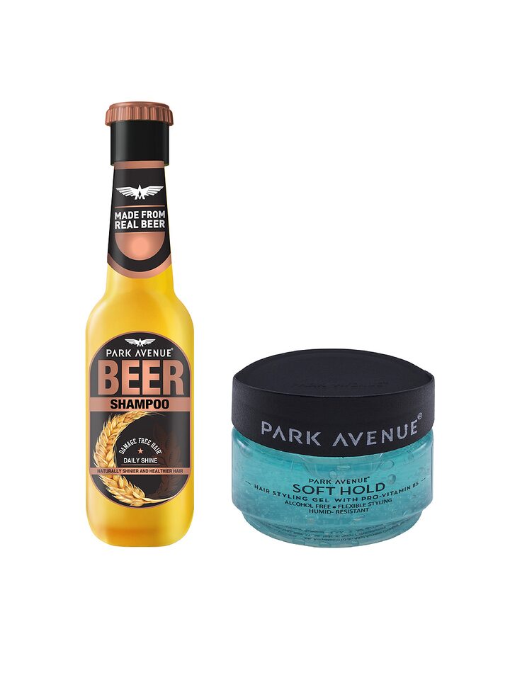 Buy Park Avenue Men Beer Shampoo & Soft Styling Gel Grooming Kit - Mens  Grooming Kit for Men 2136962 | Myntra