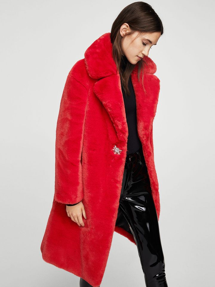 mango red coat