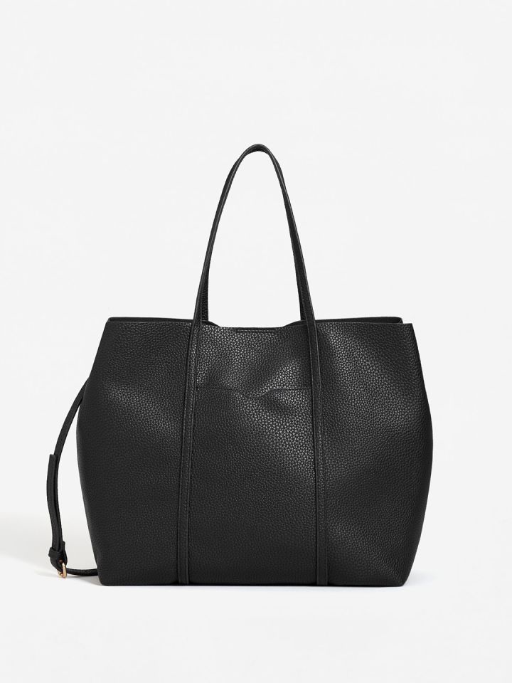 Mango black clearance solid shoulder bag