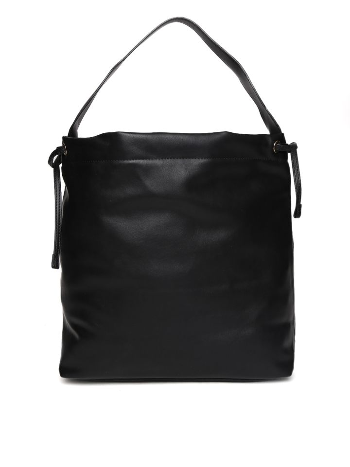 mango black solid shoulder bag