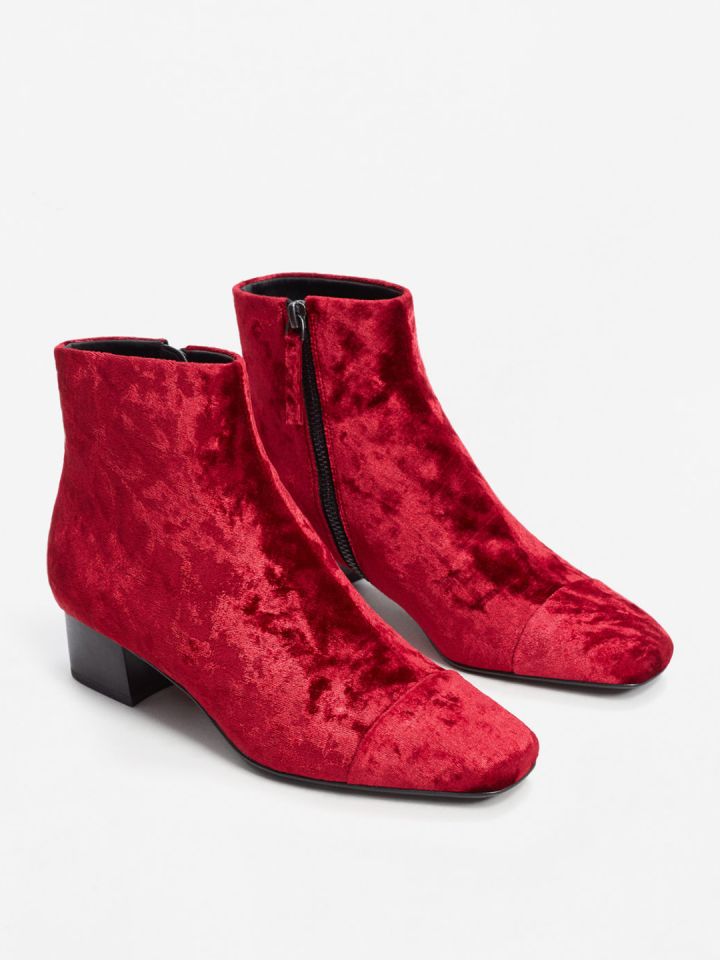 Mango velvet hotsell boots