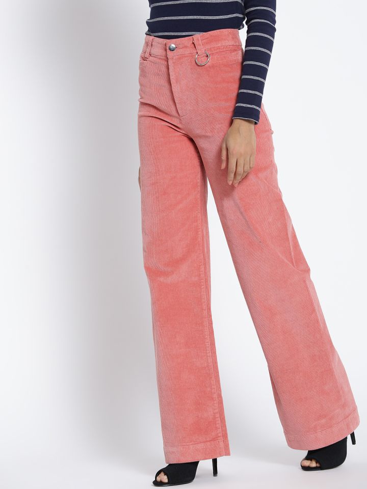 Mango pink corduroy outlet trousers