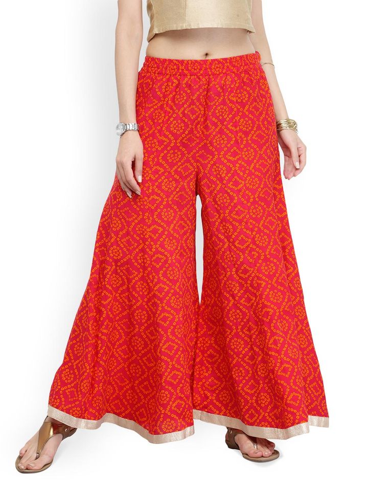 Bandhani palazzo pants clearance