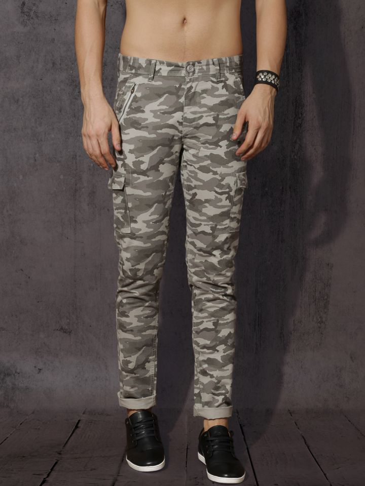 mens grey camo trousers