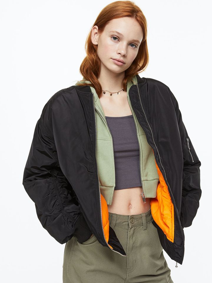 H&m bomber jacket womens hot sale