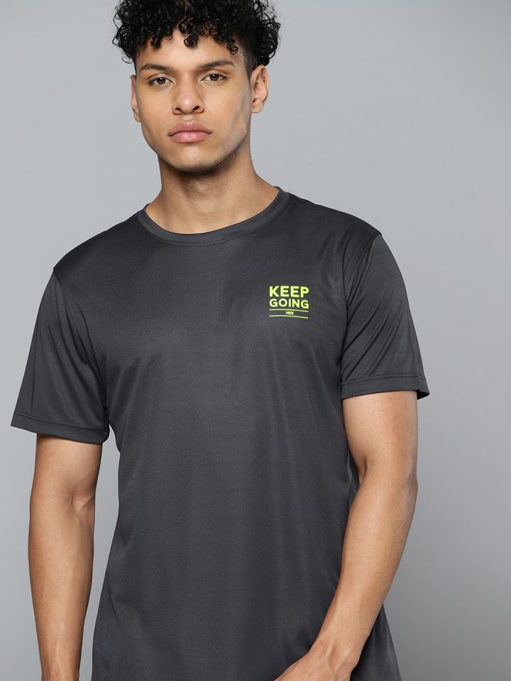 Buy HRX By Hrithik Roshan Typography Printed Rapid Dry Training Or Gym T  Shirt - Tshirts for Men 21464632