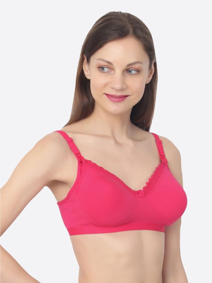 MYLO Maternity/Nursing Bras Non-Wired, Non-Padded - Pack of 3 with