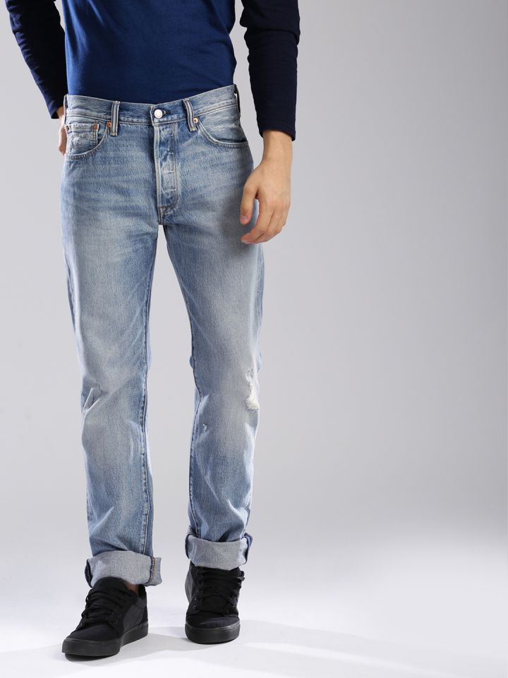 mens levi's 501 distressed jeans