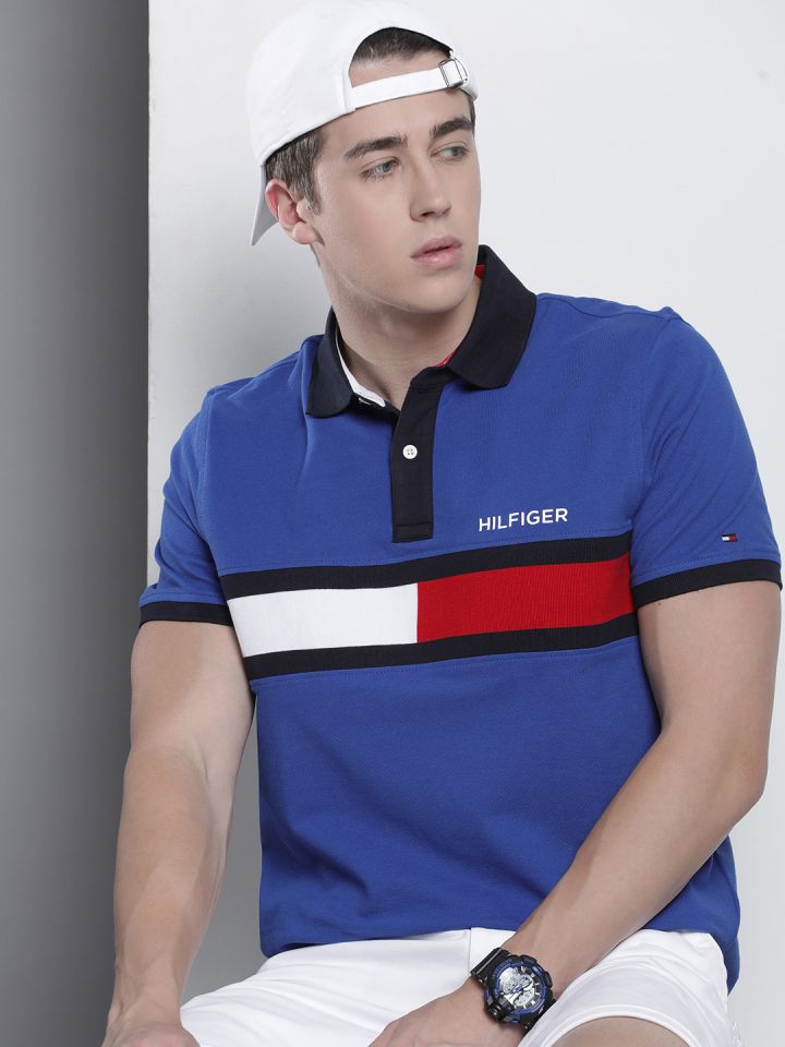 Tommy hilfiger men's striped sales polo t shirt