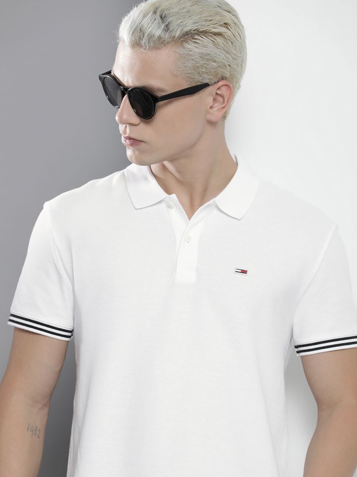 Tommy hilfiger white outlet polo shirt