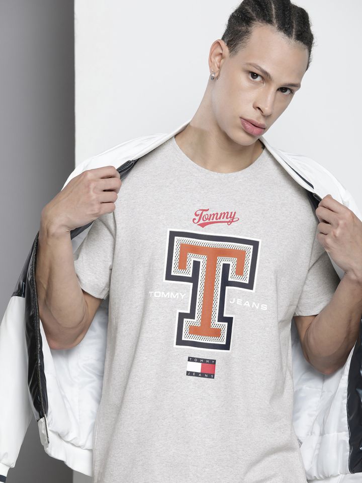 Buy Tommy Hilfiger Men Brand Logo Print Organic Cotton T Shirt