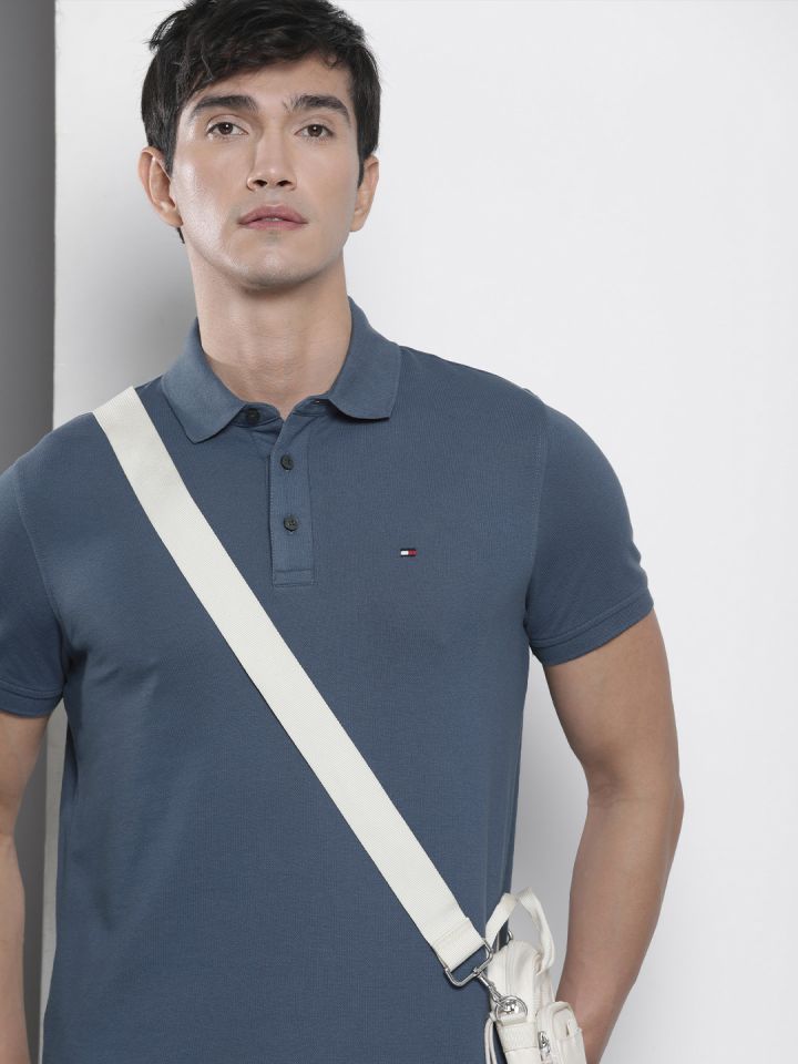 Buy Tommy Hilfiger Polo Collar Slim Fit T Shirt Tshirts for Men