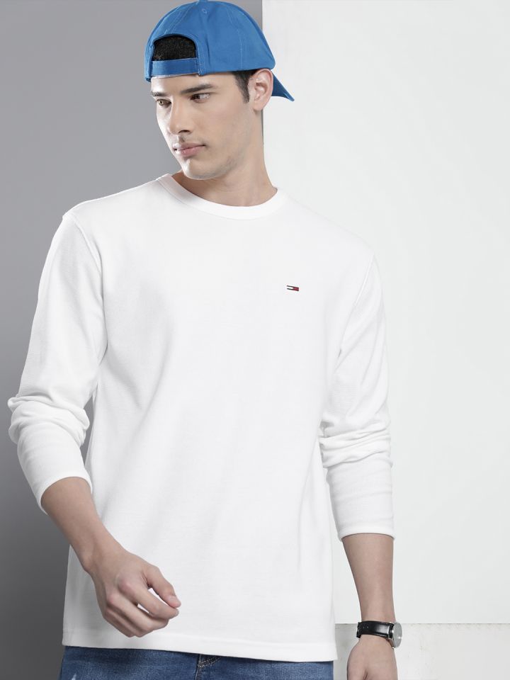 Tommy hilfiger white t shirts full sleeves deals