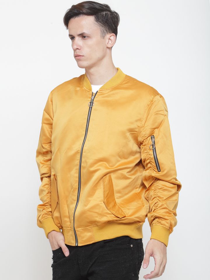 mustard bomber jacket