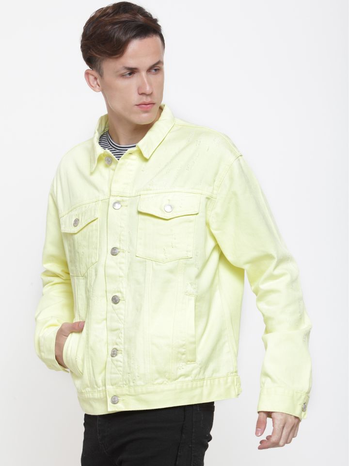 Forever 21 top yellow denim jacket