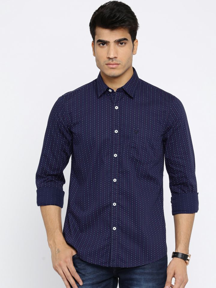 Buy Allen Solly Sport Men Purple Regular Fit Printed Casual Shirt