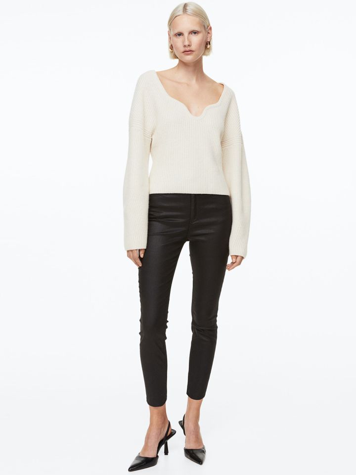 H&m coated jeggings discount