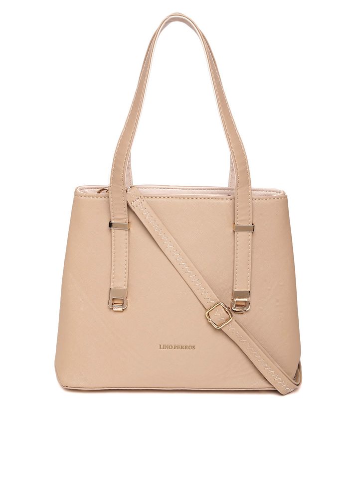 lino perros beige handbag