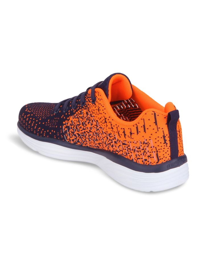 Men Orange \u0026 Navy Running Shoes 