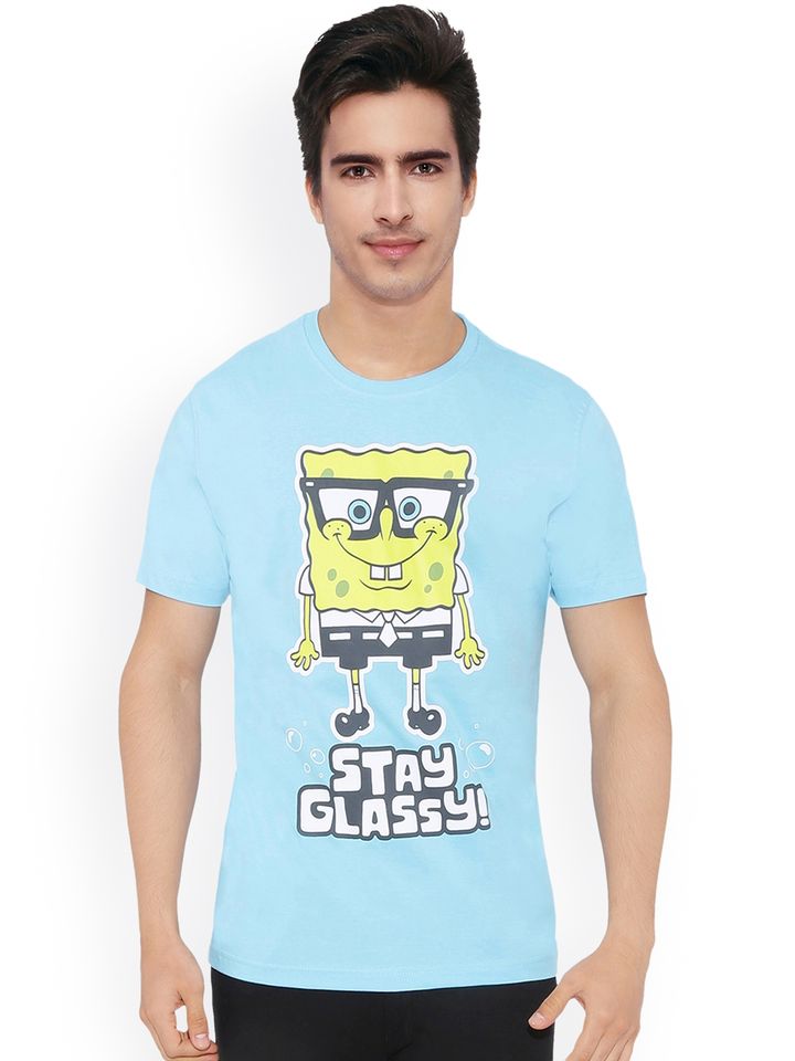 Unisex Blue SpongeBob SquarePants Print 
