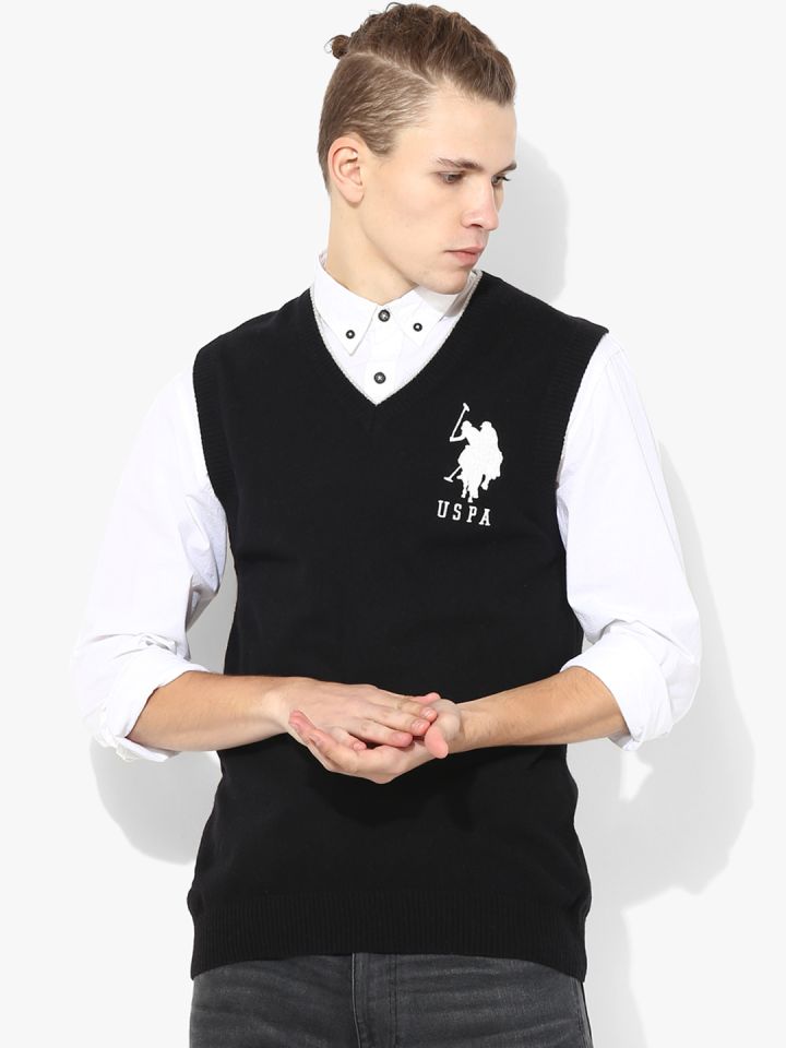 Black polo shop sweater vest