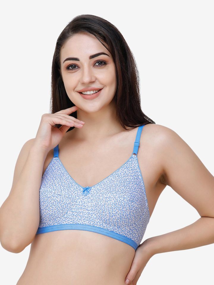 Buy College Girl Pack Of 3 Cotton Floral Bra - Bra for Women 21586778